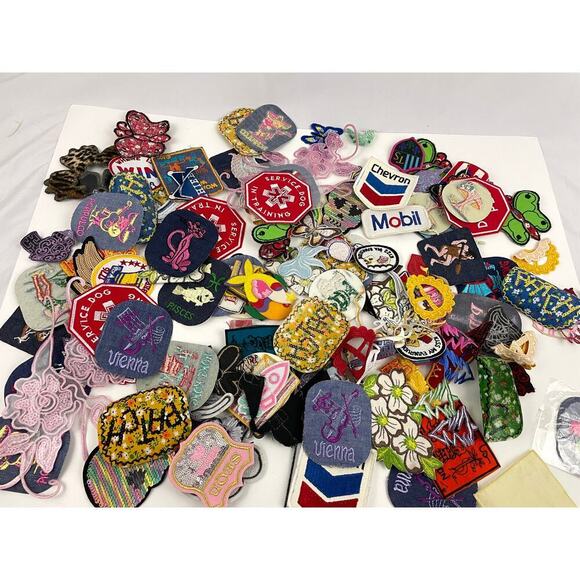 150 PC Assorted Sewing Applique Patches Iron on Sew On NEW Mixed Sequin Crafting - Picture 1 of 16